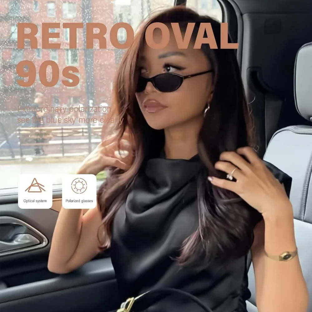 Nostalgic 90s Cat Eye Sunglasses - Women’s UV Protection for Fashion Lovers